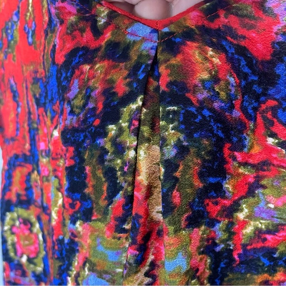 Anthropologie Maeve Boho Prins Tunic Printed V Neck Dress - Picture 9 of 9